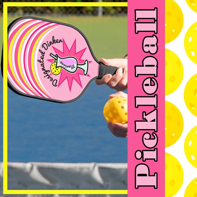 Raquette De Pickleball Pickleball personnalisé Dinker désigné rose (Créateur téléchargé)