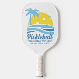 Raquette De Pickleball Pickleball tropical palmiers Sun Ajouter Texte per