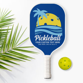 Raquette De Pickleball Pickleball tropical palmiers Sun Ajouter Texte per