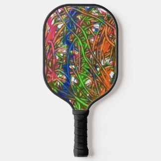 Raquette De Pickleball Pink, Blue, Green, Orange, Marble Artwork