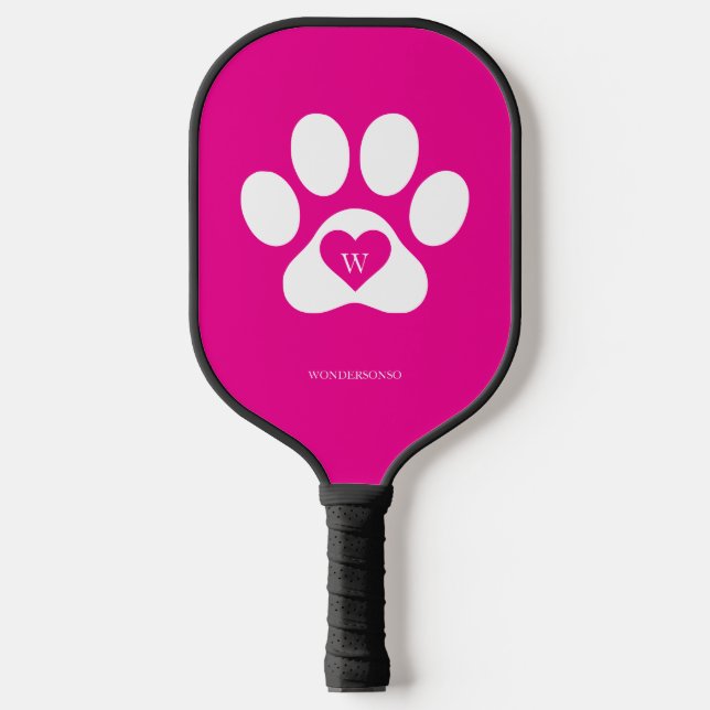 Raquette De Pickleball Pink pET pAW dOG cAT (Recto)