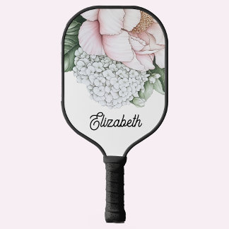 Raquette De Pickleball Pivoine Rose Foncé Personnalisée