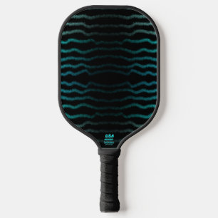 Raquette De Pickleball Plage côtière Salé Vagues Turquoise Art Abstrait