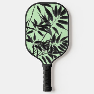Raquette De Pickleball Plante en bambou noir et vert menthe