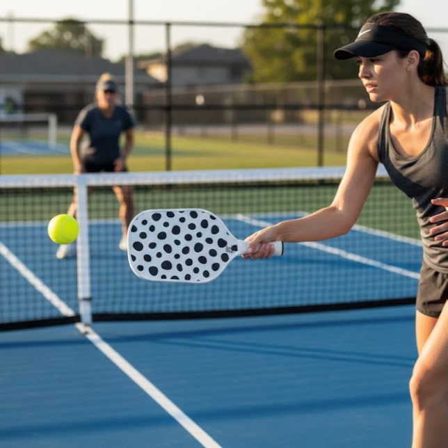 Raquette De Pickleball Playful Energy Dalmatian Inspired Dotted Spots (Créateur téléchargé)