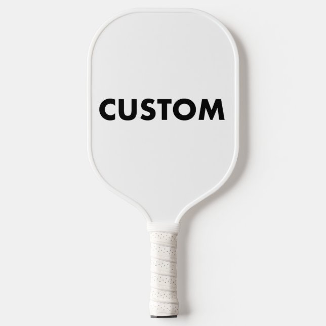 Raquette De Pickleball Poignée et ajustement BLANC personnalisés (Recto)