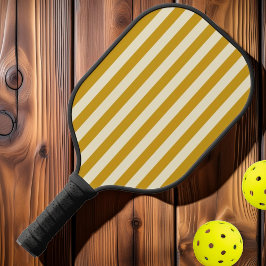 Raquette De Pickleball Polo Striping Golden Ochre du milieu du siècle