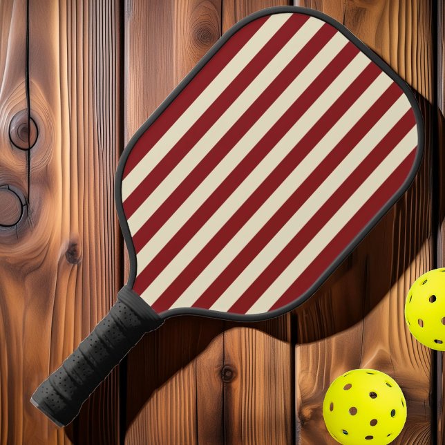 Raquette De Pickleball Polo Striping Profond De La Canneberge Du Milieu D (Créateur téléchargé)