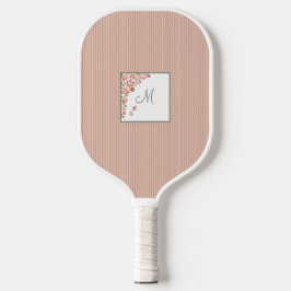 Raquette De Pickleball Poussière Peach Stripe Terracotta Papillon Monogra