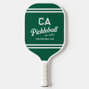 Raquette De Pickleball Preppy Green Pickleball Club Custom Crest Party