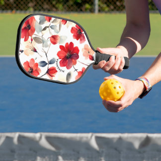 Raquette De Pickleball Pretty Blooming Red Blossoms