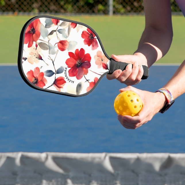 Raquette De Pickleball Pretty Blooming Red Blossoms (Insitu)