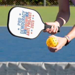 Raquette De Pickleball Pro Democracy Anti Project 2025 Trump républicain