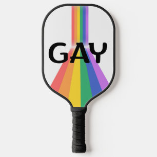 Raquette De Pickleball Proud & Bold – "GAY" Typography with Radiant Verti