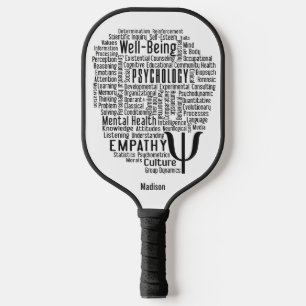 Raquette De Pickleball PSYCHOLOGIE Word Cloud nom personnalisé
