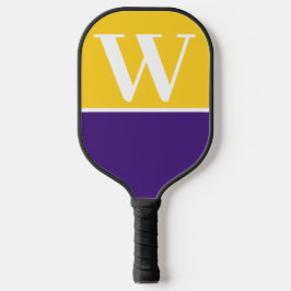 Raquette De Pickleball Purple & Gold College Monogram Pickleball Paddle