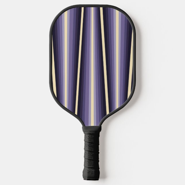 Raquette De Pickleball  Purple White Chevron Pattern (Verso)