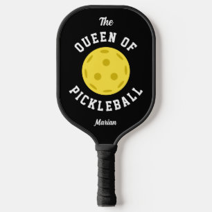 Raquette De Pickleball Queen of Pickleball mignonne type amusant noir jau