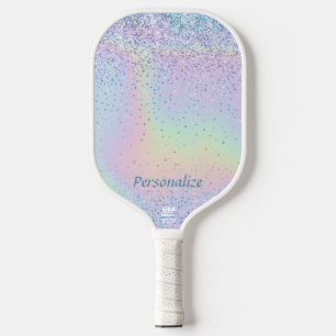 Raquette De Pickleball Rainbow Pastel Colours Glam Parties scintillant pe