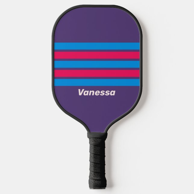 Raquette De Pickleball Raisin électrique rétro-à-visser avec nom (Recto)