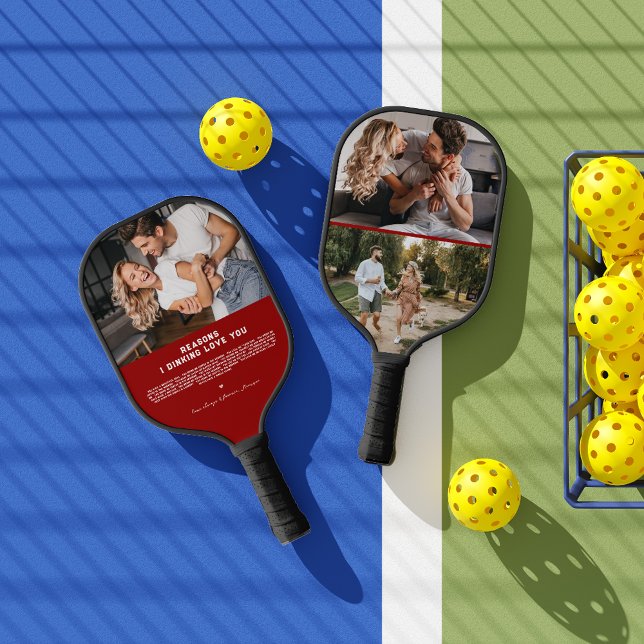 Raquette De Pickleball Raisons pour lesquelles je pleure l'amour | 3 Phot (Créateur téléchargé)