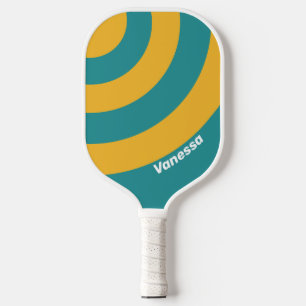 Raquette De Pickleball Rayure du cercle du lever de soleil de coquillages