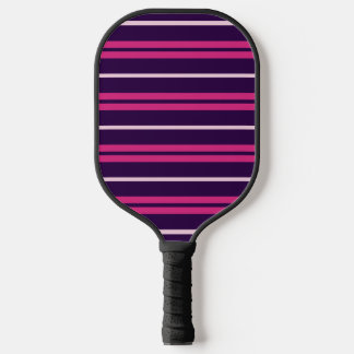 Raquette De Pickleball Rayures multi-largeurs rose magenta violet
