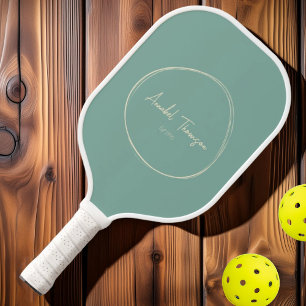 Raquette De Pickleball Récif aquatique de style Mid-Century Modern Nom