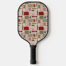 Raquette De Pickleball Rectangles de Noël Boho
