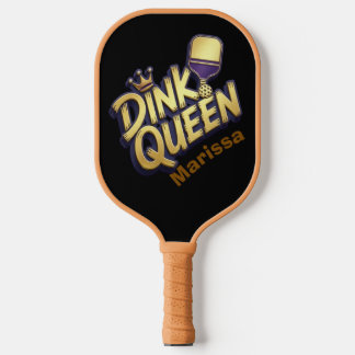 Raquette De Pickleball Reine Dink Or Noir Nom Personnalisé