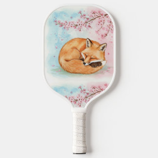 Raquette De Pickleball Renard sous la pagaie de Pickleball en fleur de ce