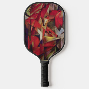 Raquette De Pickleball Renards par Franz Marc, Art Cubisme Abstrait Vinta