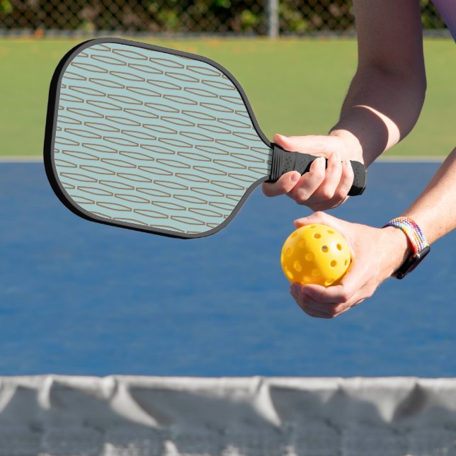 Raquette De Pickleball Répétition géométrique bleu pâle (Insitu)