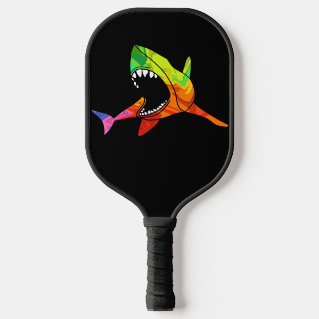 Raquette De Pickleball Requin coloré (Recto)