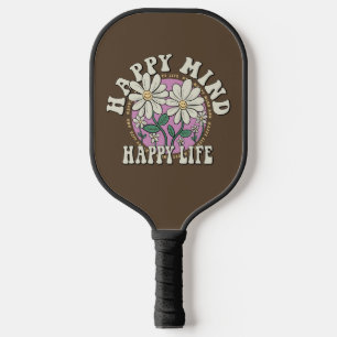 Raquette De Pickleball Retro Happy Mind Happy Life