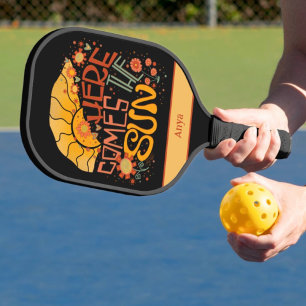 Raquette De Pickleball Retro Ici cône le soleil Inspiriity Moderne