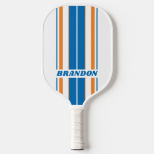 Raquette De Pickleball Rétro New Amsterdam Planches Rayures avec Nom
