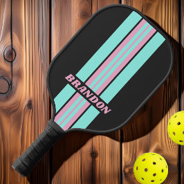 Raquette De Pickleball Retro Night Prises de Rallye avec le nom