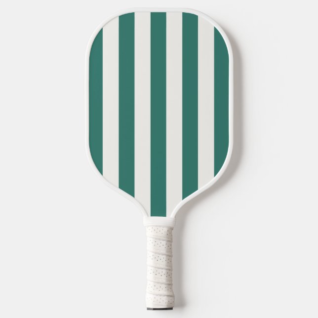 Raquette De Pickleball Retro Preppy Sportswear Stripes - Field Green (Recto)