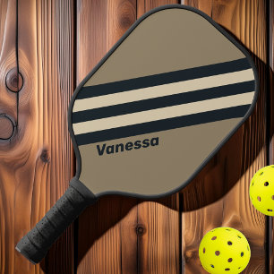 Raquette De Pickleball Retro Stormy Desert Trois Bandes avec Nom