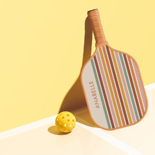 Raquette De Pickleball Retro Stripes Rainbow Super Seventies les années 7