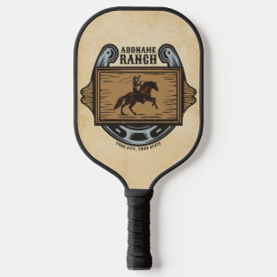 Raquette De Pickleball Roping Cowboy AJOUTER LE NOM Western Family Horse