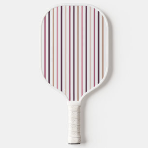Raquette De Pickleball Rose Mauve et Rayures Verticales Plum Aesthetic