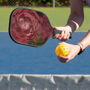 Raquette De Pickleball Rose rouge craquée par Shirley Taylor