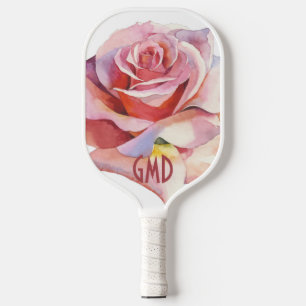 Raquette De Pickleball Rose unique en fleur Signature