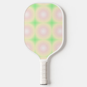 Raquette De Pickleball Rose vert pâle Blanc 3D Optique Motif dégradé
