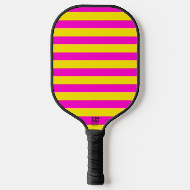 Raquette De Pickleball Roses Chaudes Et Jaunes Canaries (Recto)