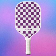 Royal Purple Checkerboard Custom Name