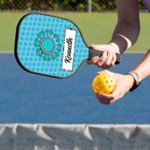 Raquette De Pickleball Ruban bleu clair/Turquoise par Kenneth Yoncich
