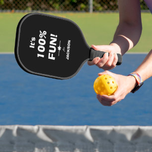 Raquette De Pickleball Rustique 100% FUN CADEAU Nom du script Cool classi